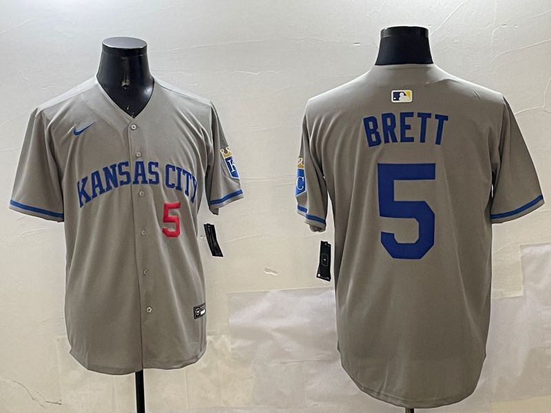Men Kansas City Royals #5 Brett Grey Game 2025 Nike MLB Jersey style 3164